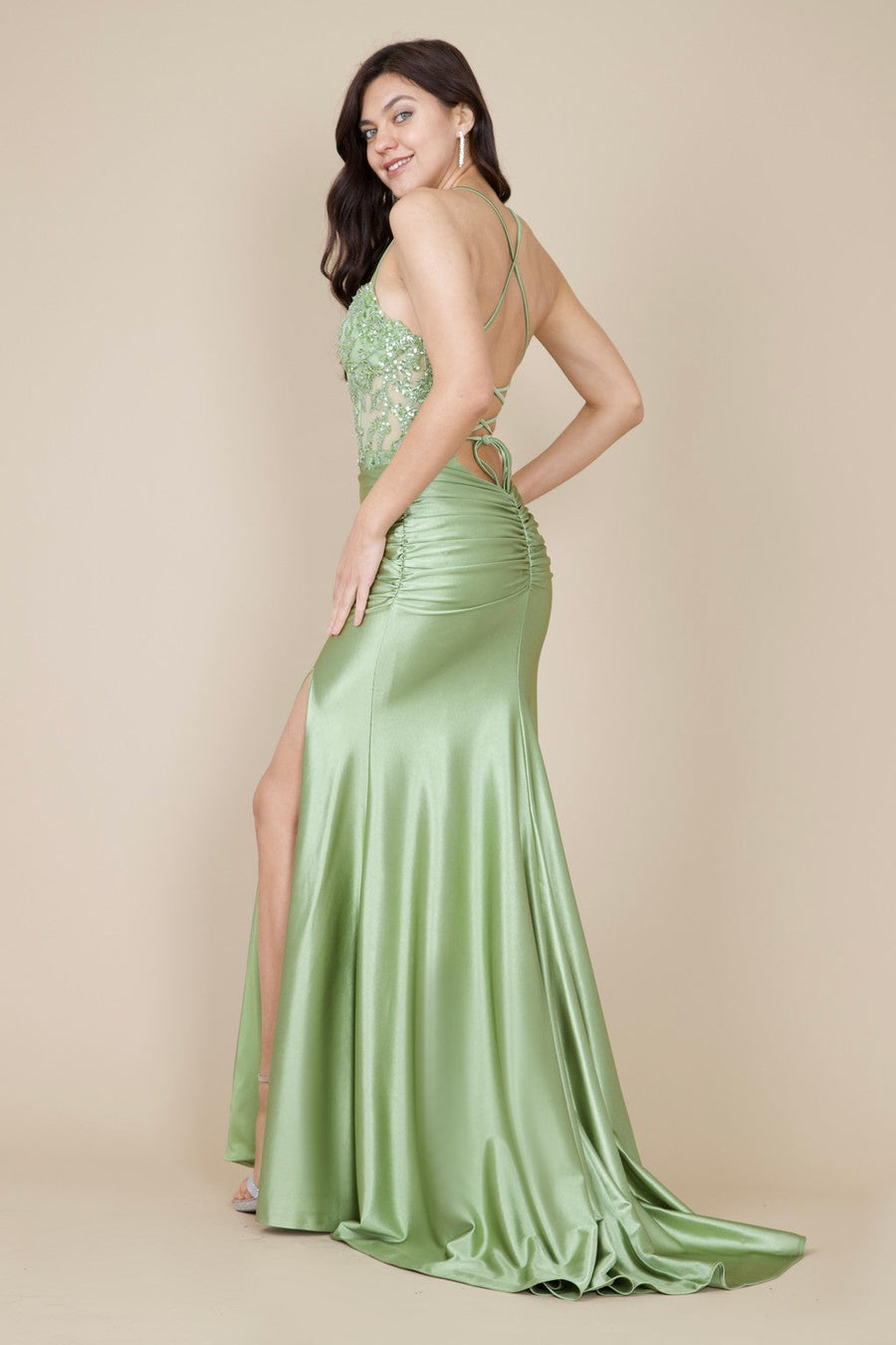Kos Couture Open Back Long Sexy Formal Prom Dress
