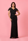 Kos Couture Short Sleeve Hand Beaded Formal Couture Dress