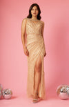 Kos Couture Long Couture Formal Hand Beaded Evening Dress