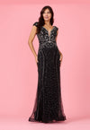 Kos Couture Fully Beaded Long Couture Formal Evening Dress