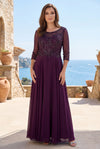 Kos Couture Long Sleeve Hand Beaded Mother of The Bride Dress