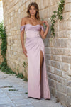 Satin Corset Bodice Long Formal Dress
