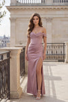 Kos Couture Corset Satin Formal Evening Dress