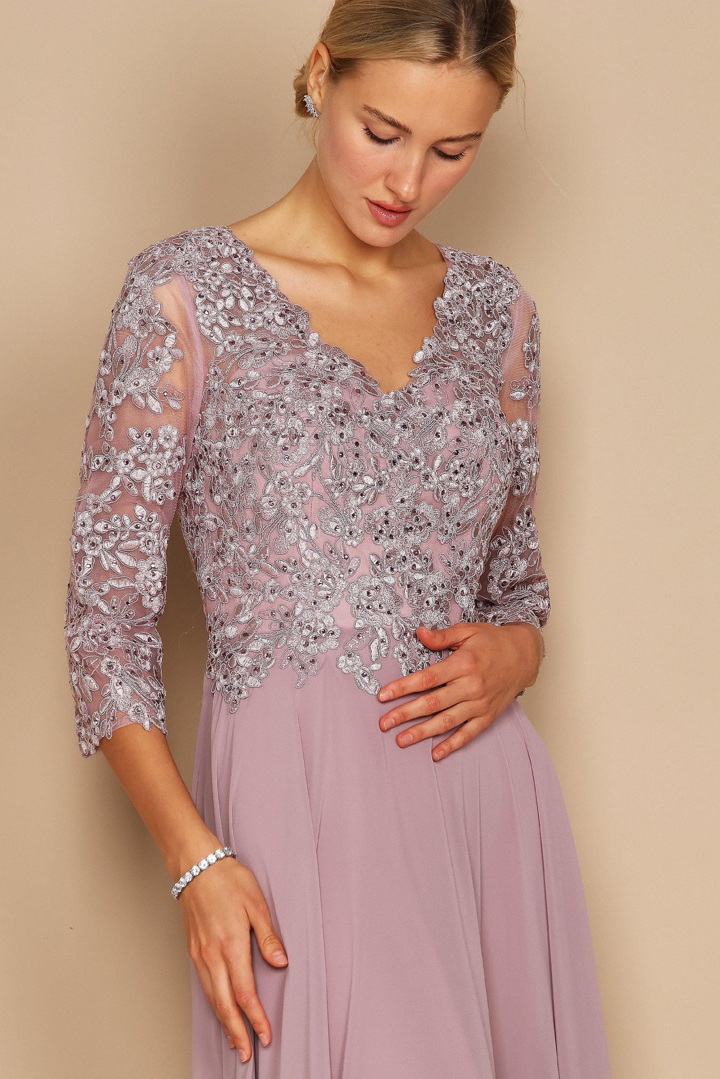 Kos Couture Long Formal Mother of the Bride Dress