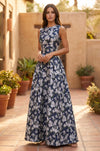 Kos Couture Formal Printed Floral Patterned Evening Dress